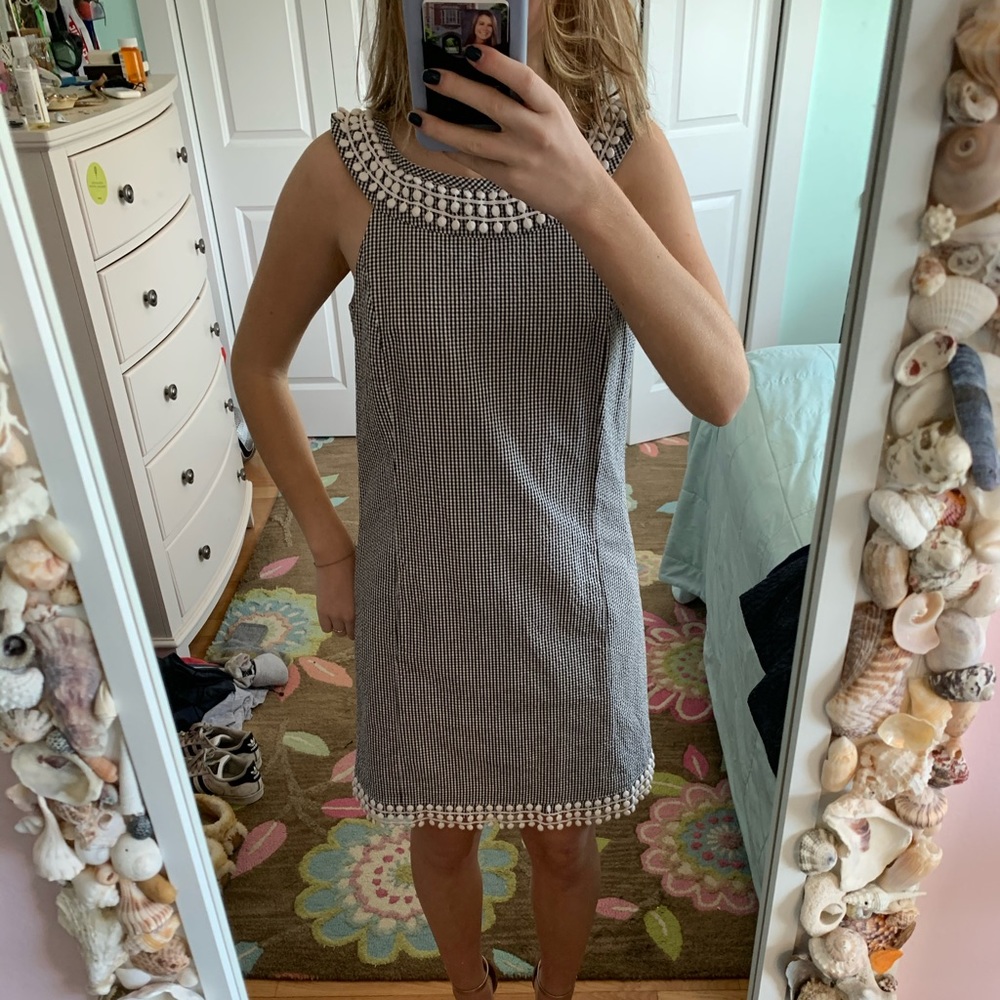 Black and white gingham dress